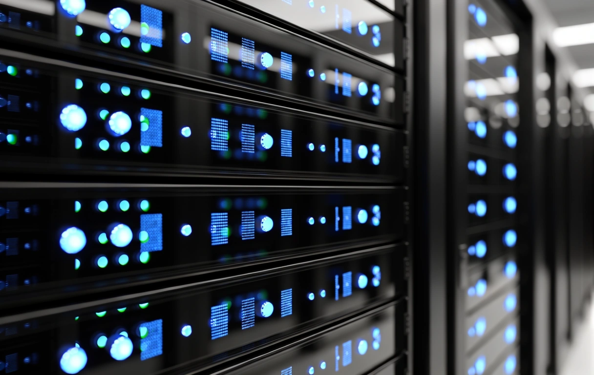 Data center technology close-up